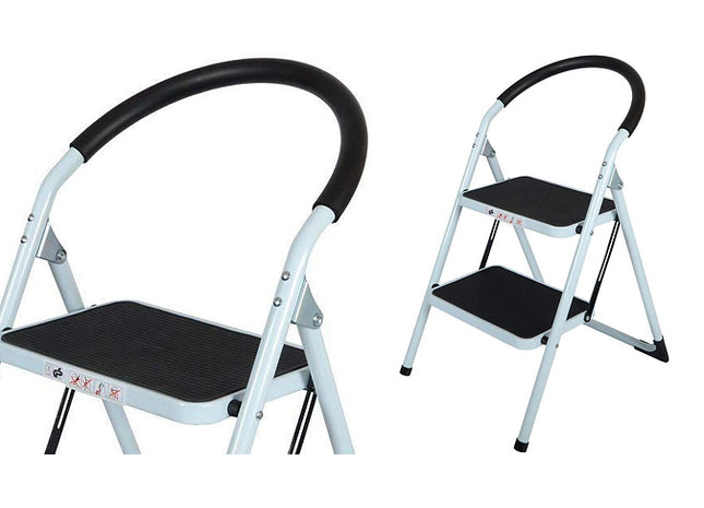 Foldable 2-Step Ladder With Rubber Grip