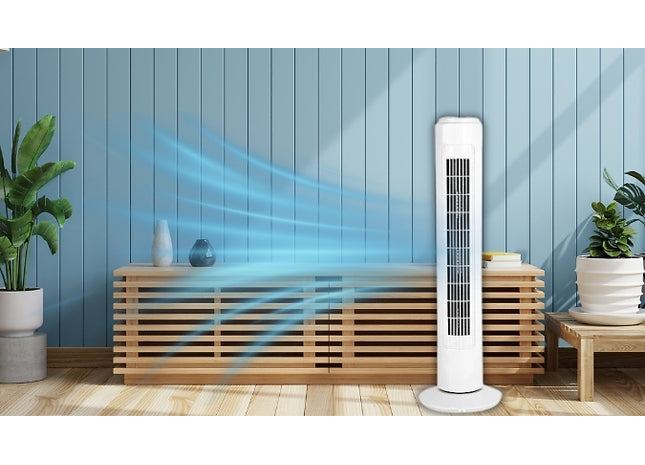 HomeVibe 29 Inch Oscillating Tower Fan - White