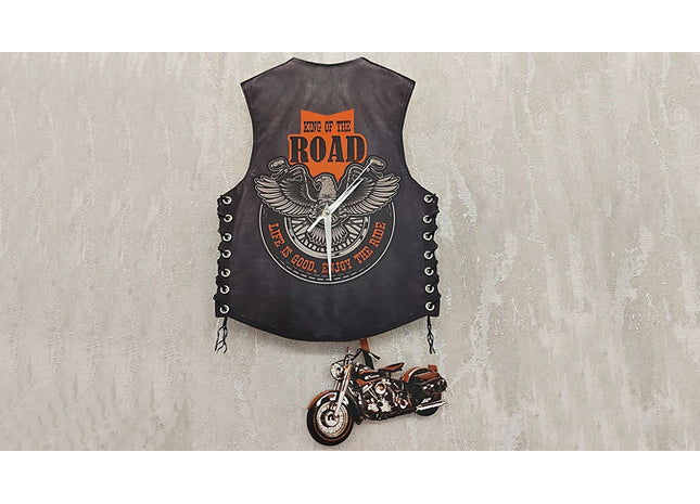 Motorcycle Pendulum Swinging Wall Clock
