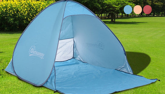 Outsunny Pop-up Portable Beach Tent - 3 Colours