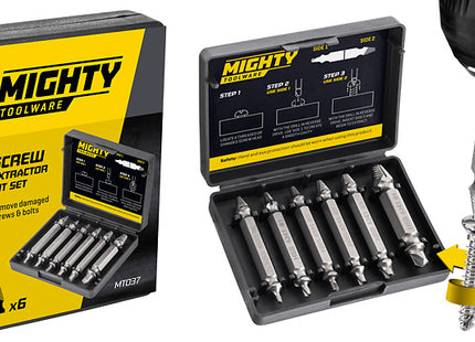 Set of 6 Damaged Screw Extractor Bits