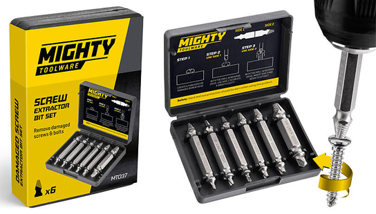 Set of 6 Damaged Screw Extractor Bits