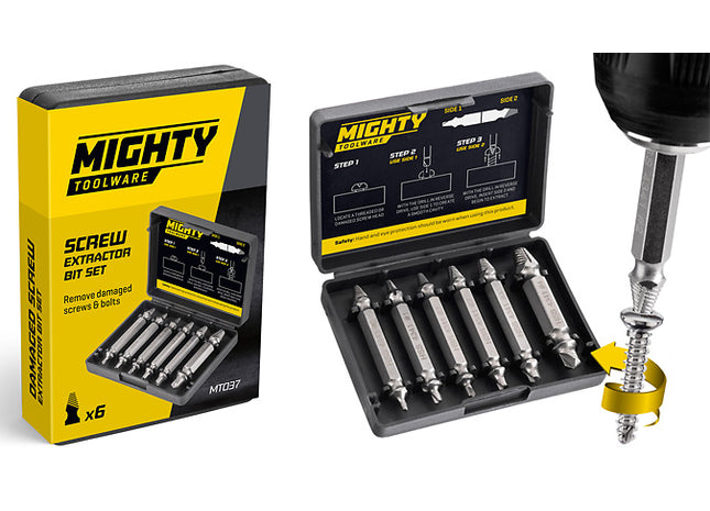 Set of 6 Damaged Screw Extractor Bits