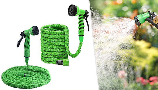 Expandable Magic Hose with Spray Gun - 25ft to 100ft Lengths!