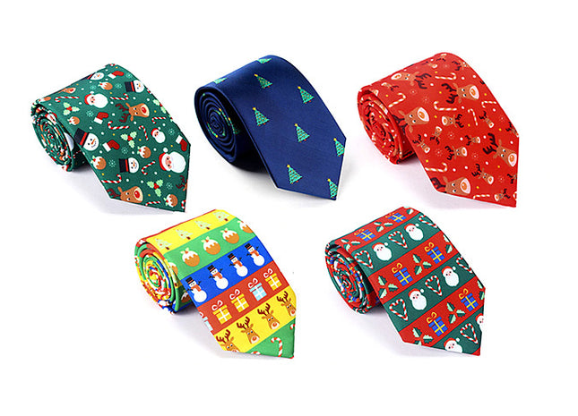 Men's Christmas Themed Tie - 5 Designs