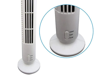 USB Rechargeable Bladeless Tower Fan - 2 Colours