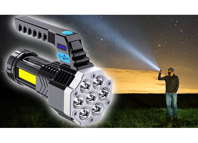 100,000 Lumen Rechargeable High Brightness Flashlight