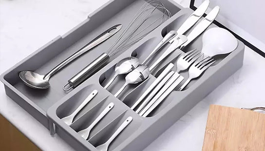 Kitchen Cutlery Drawer Organiser Tray