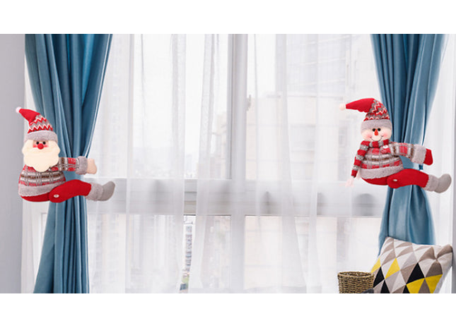 1 or 2 Christmas Curtain Holders - 3 Options