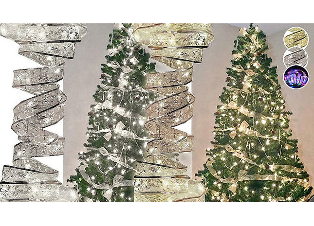 4m 40-LED Christmas Fairy Light Ribbon - 3 Colours