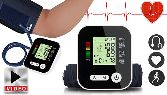 4-in-1 Blood Pressure Monitor with LCD Display + Voice Function