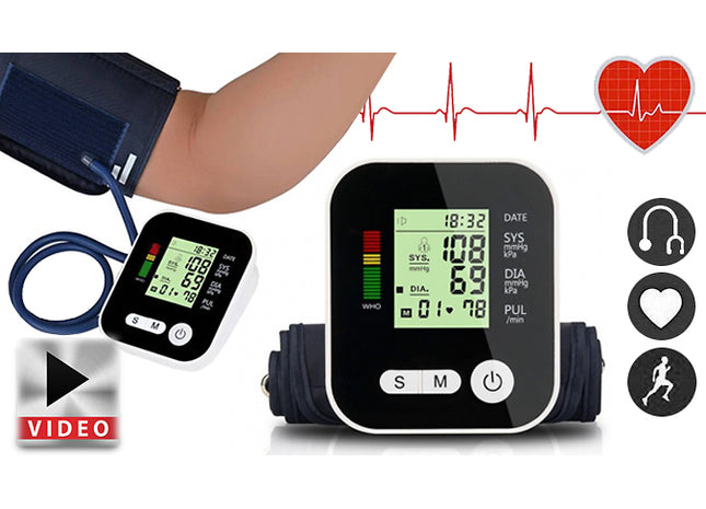 4-in-1 Blood Pressure Monitor with LCD Display + Voice Function