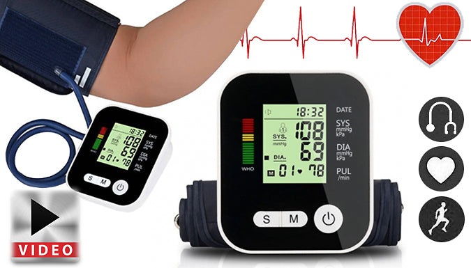 4-in-1 Blood Pressure Monitor with LCD Display + Voice Function