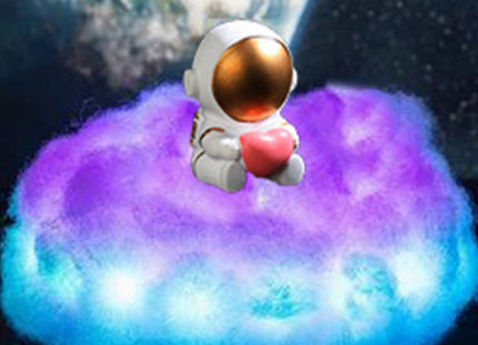 LED Colorful Cloud Astronaut Lamp