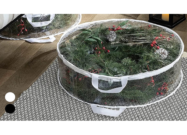 Transparent Christmas Wreath Storage Bag - 2 Sizes & 2 Colours