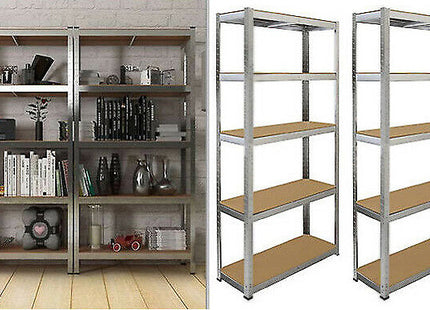 5-Tier Heavy Duty XL Fortified Metal Shelving Units - 1 or 2