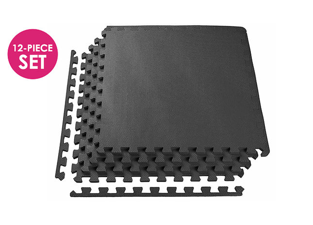 4,8 or 12 Interlocking Soft Foam Floor Mat Tiles