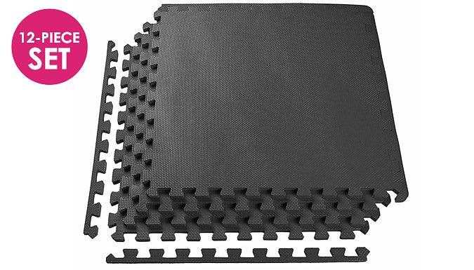 4,8 or 12 Interlocking Soft Foam Floor Mat Tiles
