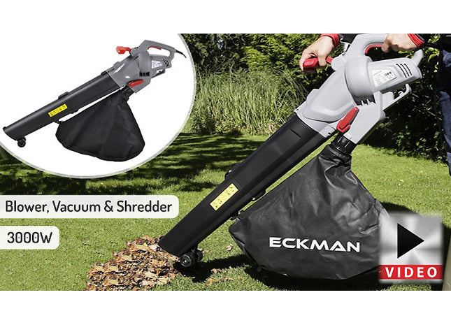 3-in-1 3000W Leaf Blower, Vacuum & Shredder