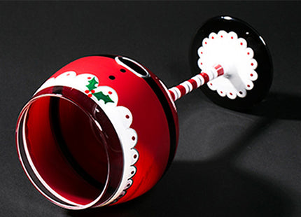 Set of 2 or 4 Christmas Wine Glasses
