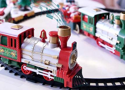 Kid's Light-Up Christmas Train Track Toy Set