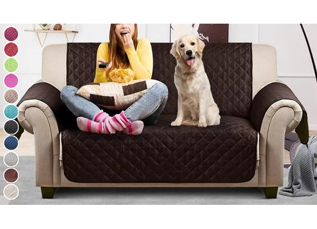 Quilted Protective Sofa Cover - 4 Colours & 3 Sizes