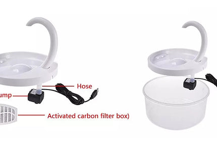 2L USB Pet Water Fountain with Filtration System