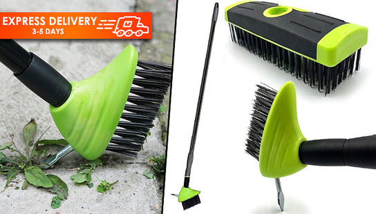 3-in 1 Extendable Patio Weeding Garden Brush