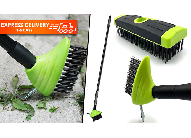 3-in 1 Extendable Patio Weeding Garden Brush