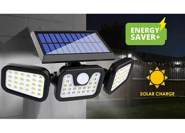 74 LED Solar Powered Motion Sense Garden Wall Light