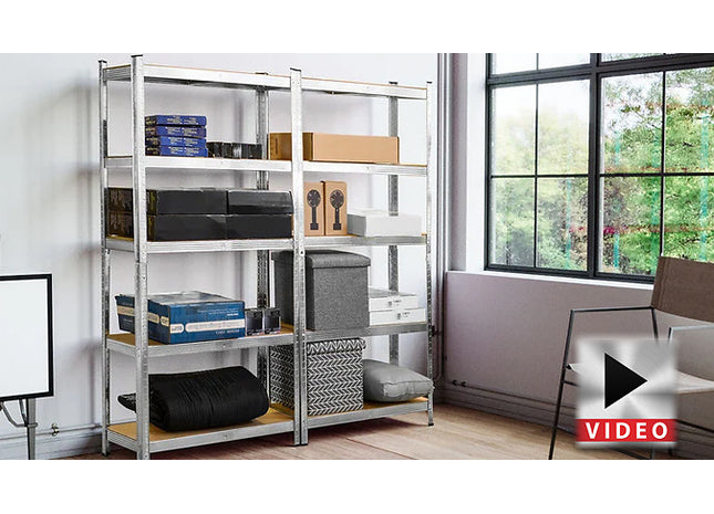 5-Tier Heavy Duty XL Fortified Metal Shelving Units - 1 or 2