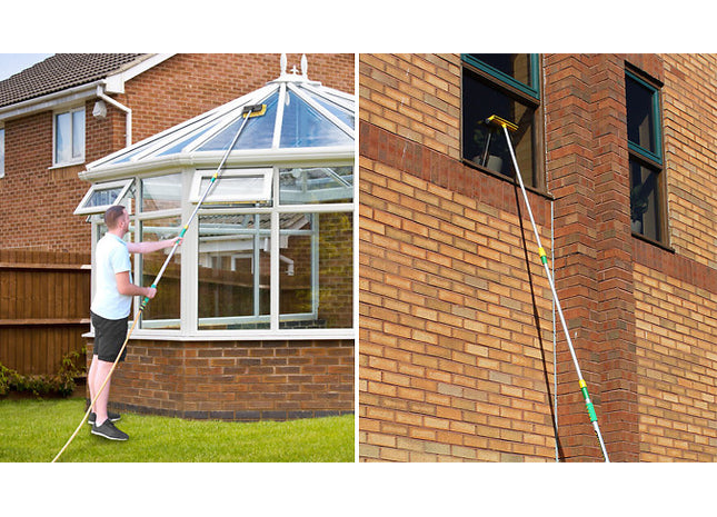 10ft Extendable Window Cleaning Pole Brush