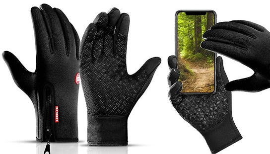 Waterproof & Windproof Touch Screen Gloves - 3 Colours & 4 Sizes