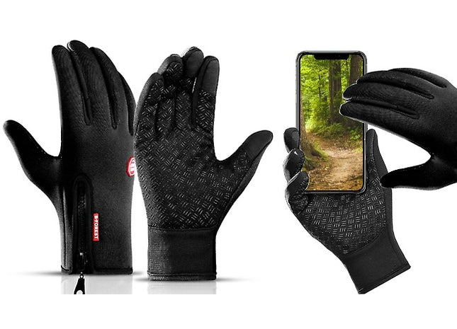 Waterproof & Windproof Touch Screen Gloves - 3 Colours & 4 Sizes