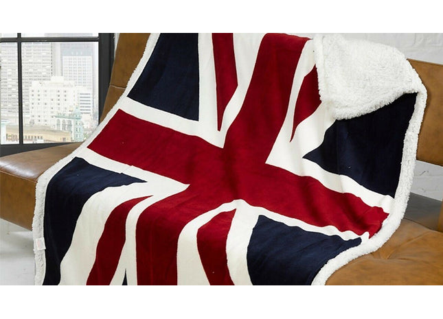 Union Jack Faux Fur Blanket