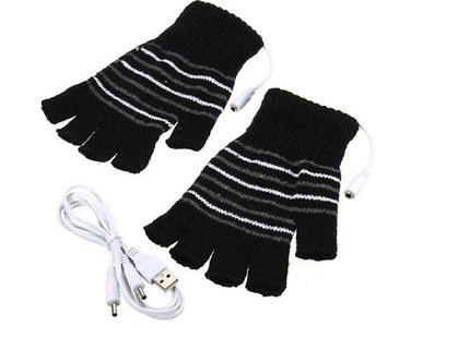 USB Powered Heated Fingerless Gloves