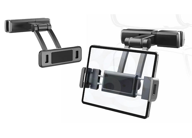 Adjustable Car Headrest Phone & Tablet Holder