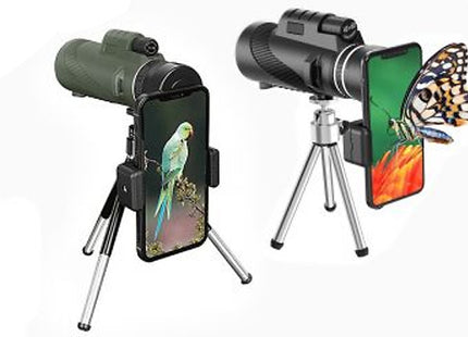 Professional Monocular Telescope & Phone Stand Set