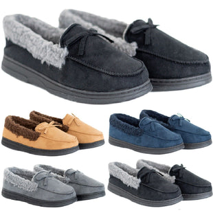 Mens's Faux Fur Lined Slippers