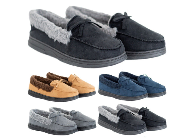 Mens's Faux Fur Lined Slippers