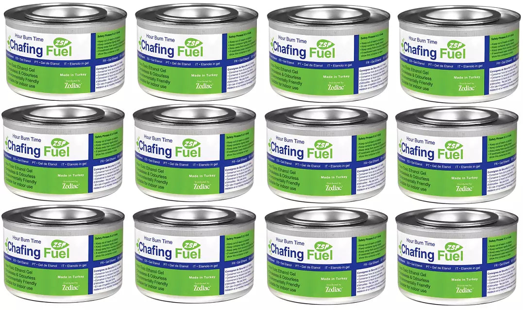 12x Chafing Dish Fuel Gel Cans 2.5 Hour Non Toxic