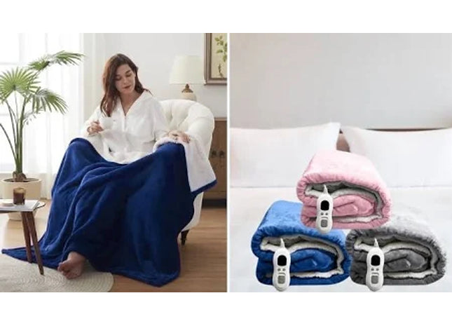 Luxury Soft Touch Heated Throw 120x160cm - 3 Colours