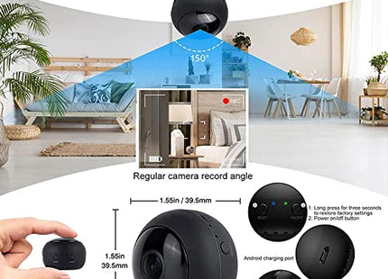 (HomeVibe) Mini Camera 1080P HD Motion Sensor WiFi IP Camera Home Security Camera DVR UK