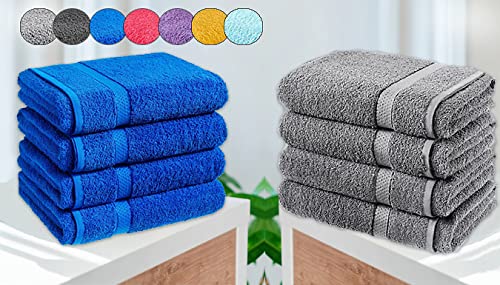 (HomeVibe) Set of 4 Bathroom Large XL Bath Sheets, 100% Luxury Cotton, 500 GSM 80X140CM, Highly Absorbent and Quick Dry Extra Large Bath Towel, Bathroom Accessory Set - 10 Colours