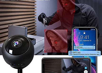 (HomeVibe) Mini Camera 1080P HD Motion Sensor WiFi IP Camera Home Security Camera DVR UK