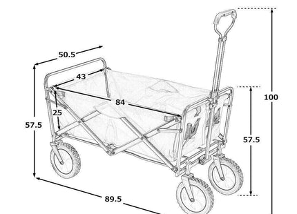 HomeVibe Foldable Collapsible Camping Outdoor Garden Trolley: Convenient Transport Solution for Camping Gear and Garden Supplies