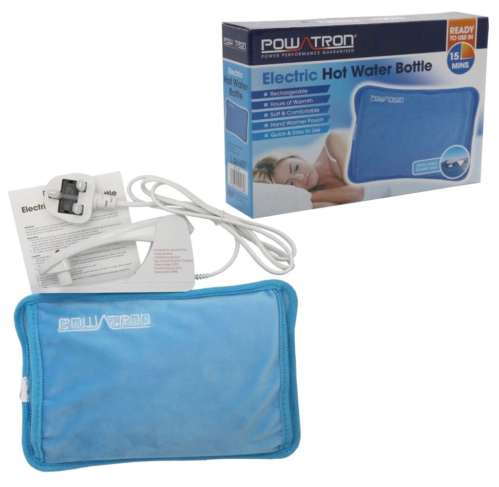 2 x Rechargeable Electric Hot Water Bottles Hand Warmer Heating Pads HomeVibe