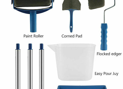 HomeVibe 8Pcs for Paint Runner Pro Brush Set Roller Extension Pole Decorating Tools Kits