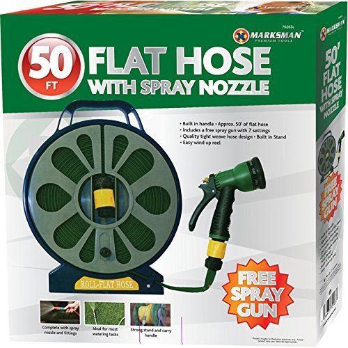 FLAT HOSE WITH SPRAY NOZZLE
