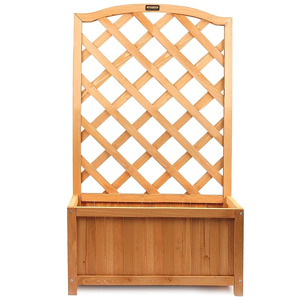 Lattice Planter Trellis Large Wooden Flower Plant Climbing Support Box Backboard Deck Patio Garden 2377